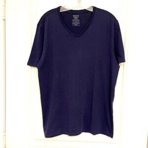 Vince V-Neck T Shirt, XL, Navy Blue, 100% pima cotton, Made in Peru.